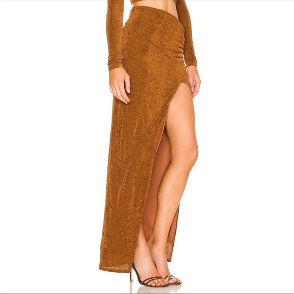 Lovers + Friends Helena Maxi Skirt Copper Women's Size Small - Picture 2 of 6